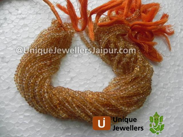 Citrine Faceted Roundelle Beads